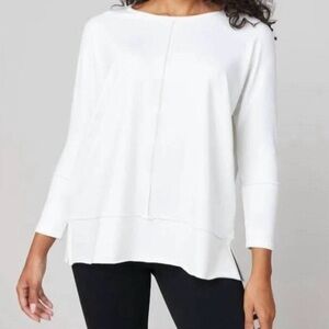 SPANX 3/4 Sleeve Dolman Top in Powder White / Size S